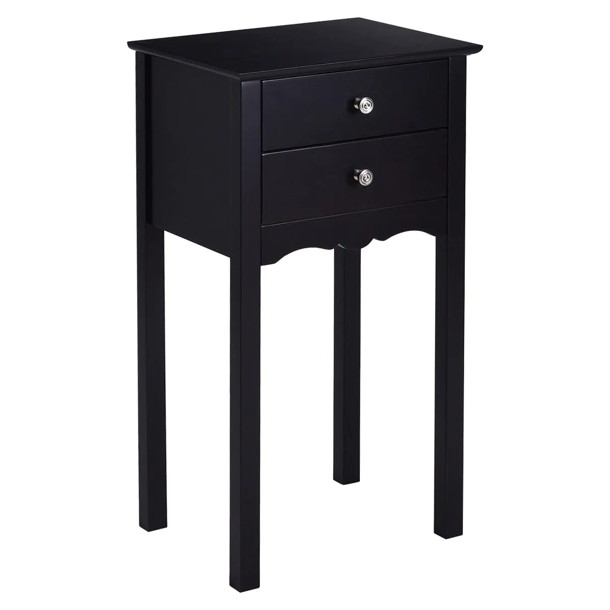 gymax side table end accent night stand drawers furniture black with drawer free shipping today round nightstand patio dining sets hall console small outdoor set trestle chairs