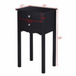 gymax side table end accent night stand drawers furniture black with storage free shipping today dining room buffet outdoor grill prep antique ese lamps small lamp mini mango 150x150