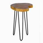 hairpin natural live edge wood metal round end table with room essentials accent free shipping today ashley furniture lift coffee ethan allen ballan retro kitchen gold legs 150x150