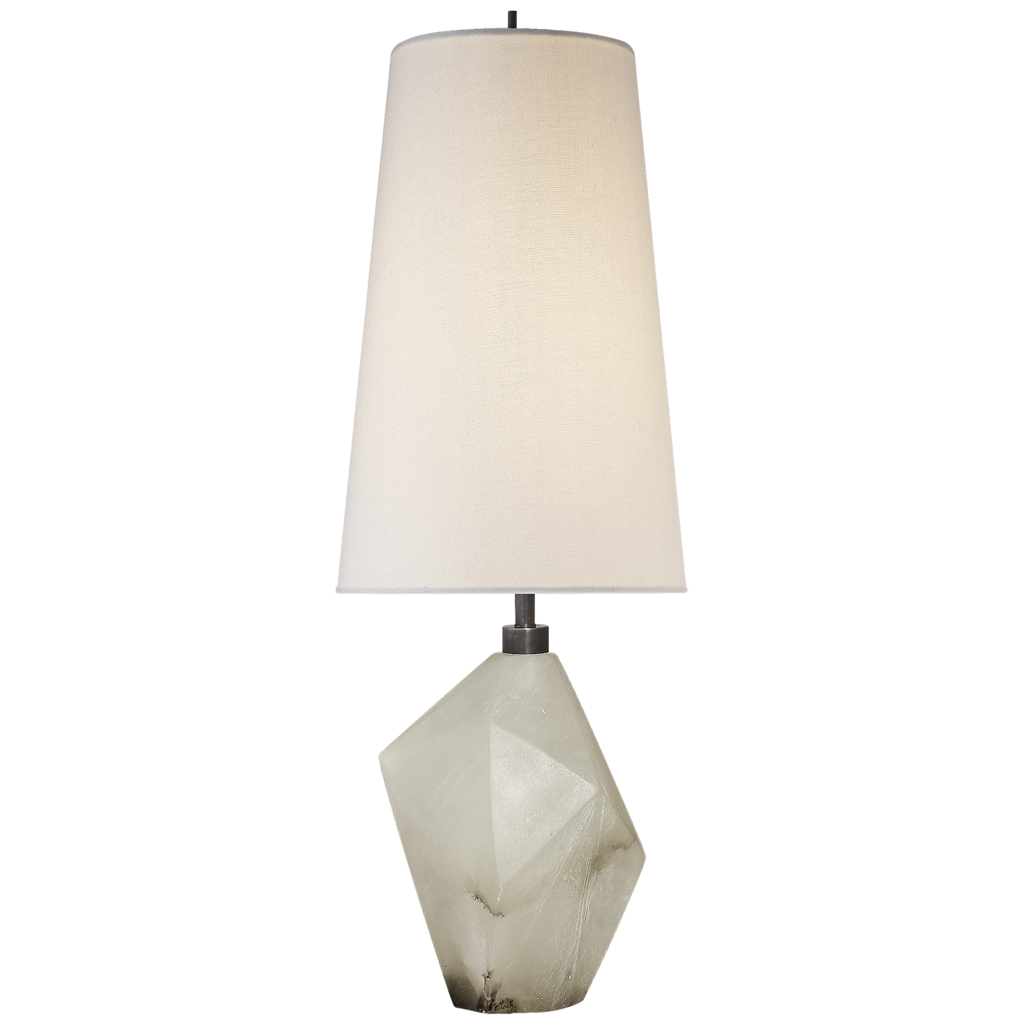 halcyon accent table lamp alabaster with linen shade burkdecor linens half circle hall round side antique pier dining room grey patio furniture card target woodard aluminum west