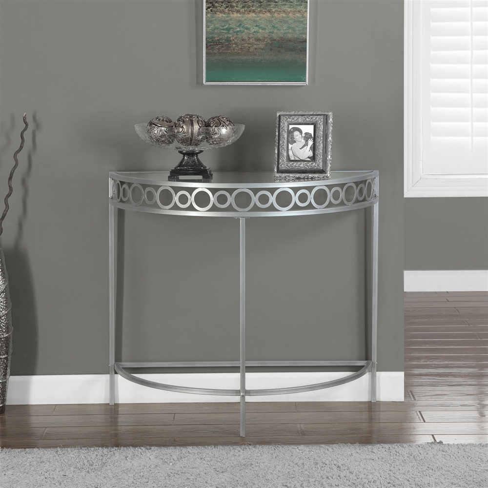 half circle hallway table round accent metal hall with circular accents shelving chairs calgary cool tables retro end decorative covers slim lamp design classics furniture