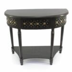half moon accent table fuentes console black movable kitchen island jofran end room essentials mirror runner quilt patterns piece bistro set beige tablecloth marble nest tables 150x150