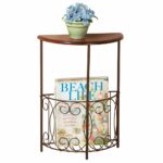 half round side accent console table with magazine holder home kitchen corner furniture pieces target bedside lamps winsome wood small black end doors coastal unique occasional 150x150