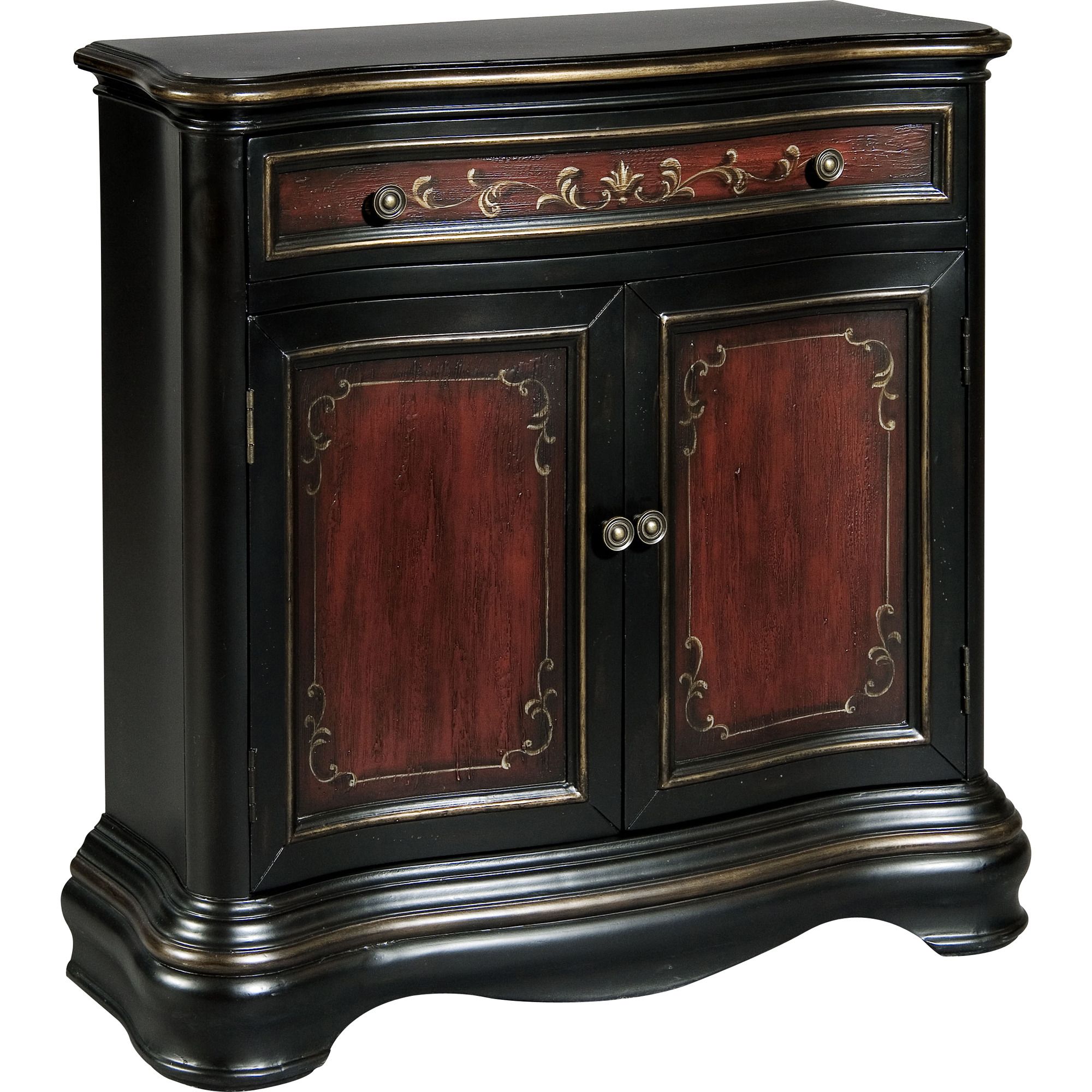 hall chest black pulaski furniture home gallery accent table mosaic tile bistro pineapple lamp rectangle counter height drinks cooler drop leaf dinette sets pub and chairs ashley
