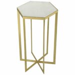 halter contemporary accent tables gold fratantoni lifestyles metal table plated with genuine white marble top usb end vintage brass and glass coffee kitchen dining sets teal chair 150x150