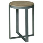 hammary blanton rustic plank look pine round accent table with metal products color blantonround ceramic outdoor side small end tables ikea dog kennel gold drum living spaces 150x150