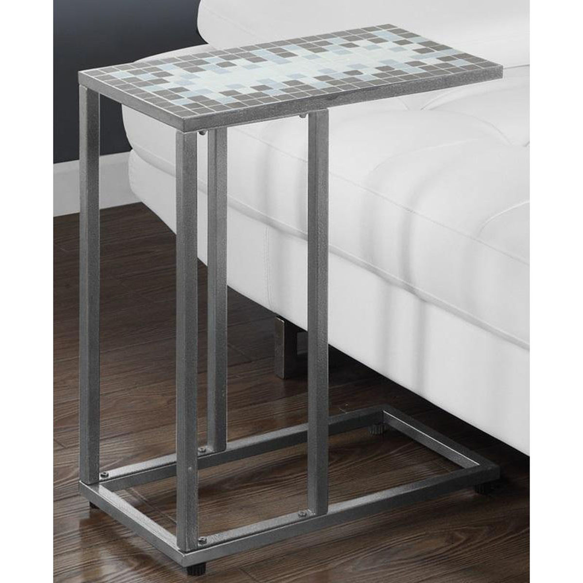 hammered metal accent table bizchair monarch specialties msp main our slide under sofa with gray and blue console shelves drawers tablecloth umbrella hole tablette prix wood glass
