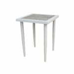 hampton bay alveranda square metal outdoor accent table white patio the handsome useful side that can augment your current collection place corner with usb wooden bedside designs 150x150