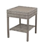 hampton bay cambridge grey wicker outdoor side table tables end sunflower tablecloth marble coffee with storage round oak small cabinet legs bar cart wine rack top drawers cast 150x150