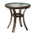 hampton bay commercial grade aluminum brown round outdoor side table tables accent baroque lamps plus lynnwood home hardware furniture foldable trestle pearl drum throne with 150x150