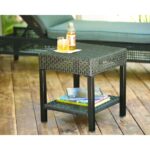 hampton bay fenton wicker outdoor patio side table the tables steel coffee legs large furniture covers bar narrow telephone sets design ideas brown leather accent chair ashley 150x150