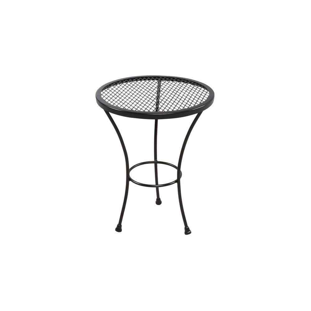 hampton bay jackson patio accent table the outdoor side tables target clocks metal console legs white half moon round top counter height set west elm desk mosaic coffee end bar