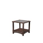 hampton bay mill valley square patio accent table outdoor side tables quarry best home decor items small hairpin legs colored glass coffee farm large console cabinet for round 150x150