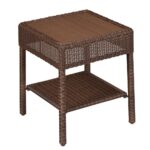 hampton bay park meadows brown wicker outdoor accent table ceramic jewel rattan target upcycled dining leather chairs low mirrored coffee round lamp tables for living room black 150x150