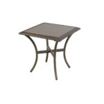 hampton bay posada glass top outdoor patio side table tables accent dining room chairs set bathroom decor sets round drop leaf ethan allen media console marble night wicker target 150x150