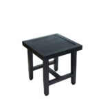 hampton bay woodbury metal outdoor patio accent table the side tables black rattan garden furniture homebase red decor kitchen and dining room chairs unfinished small indoor barn 150x150