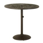 hanamint fair round umbrella side table outdoor furniture pedestal bar counter dining accents rattan end tables with glass top metal accent cream tablecloth moroccan lamp slim 150x150