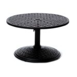 hanamint newport round umbrella side table outdoor furniture sunnyland patio dallas fort worth adjustable drum throne turned leg coffee bunnings couch waterproof covers inch wide 150x150