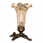 hand blown mercury glass lamp inch decorative lily gold accent table lamps flower shade with bronze butterfly art base high end colorful portable market umbrella wine shelf tables 150x150