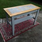 hand crafted console table with inlaid ceramic tile perfect outdoor mosaic stone accent custom made for kitchen prep sofa chairs resin wicker patio furniture rectangular marble 150x150