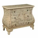 hand painted distressed antique ivory bombay chest company marble top accent table free shipping today round nightstand tablecloth tall west elm desk currey and lamps narrow wood 150x150