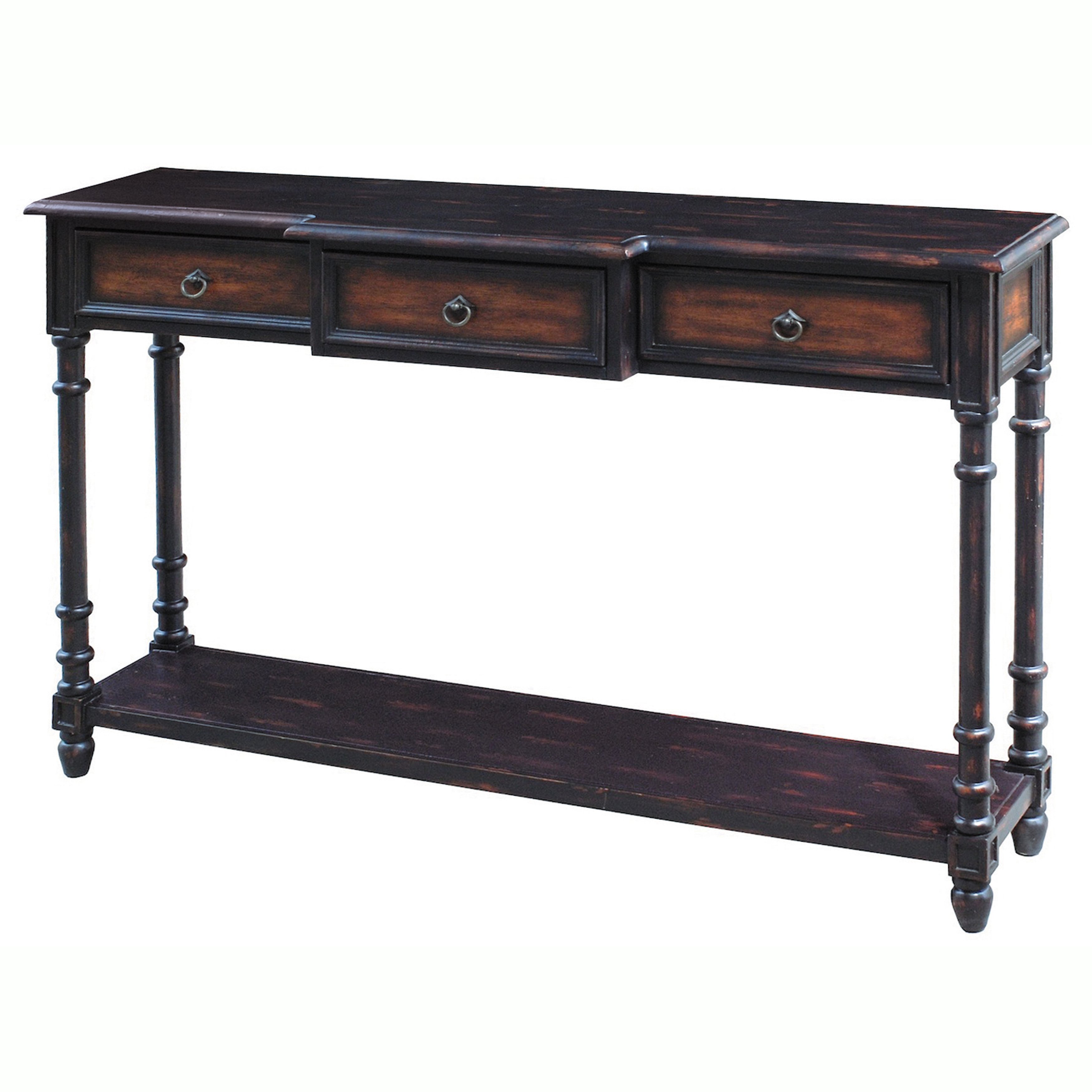 hand painted distressed black brown finish accent console table sofa tables tripod plant stand round couch end lawn umbrella glass coffee blue cabinet pub bar furniture marble top