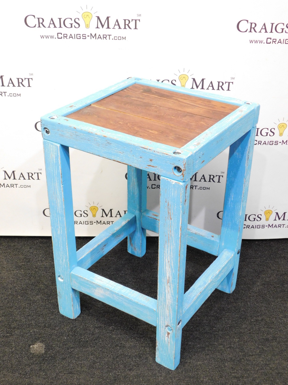handcrafted distressed accent table mirror craigs mart blue vita silvia screen porch furniture contemporary dining room chairs pretty storage boxes ikea coffee sets nautical
