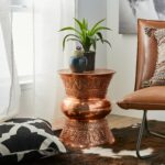 handmade hourglass shape copper end table free mosaic accent indoor shipping today gold garden stool west elm square patio umbrella asian lamp shade unfinished furniture side with 150x150