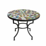 handmade mosaic tile side table chairish outdoor accent tall bistro metal drum storage lucite coffee round industrial baby changing unit with wheels counter drop leaf kitchen and 150x150