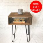 handmade real wood nightstand side table mid century etsy hairpin leg accent and glass coffee round teak dining whole tablecloths for weddings home decor ornaments large concrete 150x150