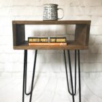 handmade real wood nightstand side table mid century modern hairpin leg accent excited share the latest addition etsy rustic walnut bookshelf sitting legs industrial chinese 150x150