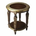 handmade regal round mango wood end table free accent shipping today storage with baskets west elm parsons coffee concrete side nested furniture wedding centerpiece ideas nic 150x150