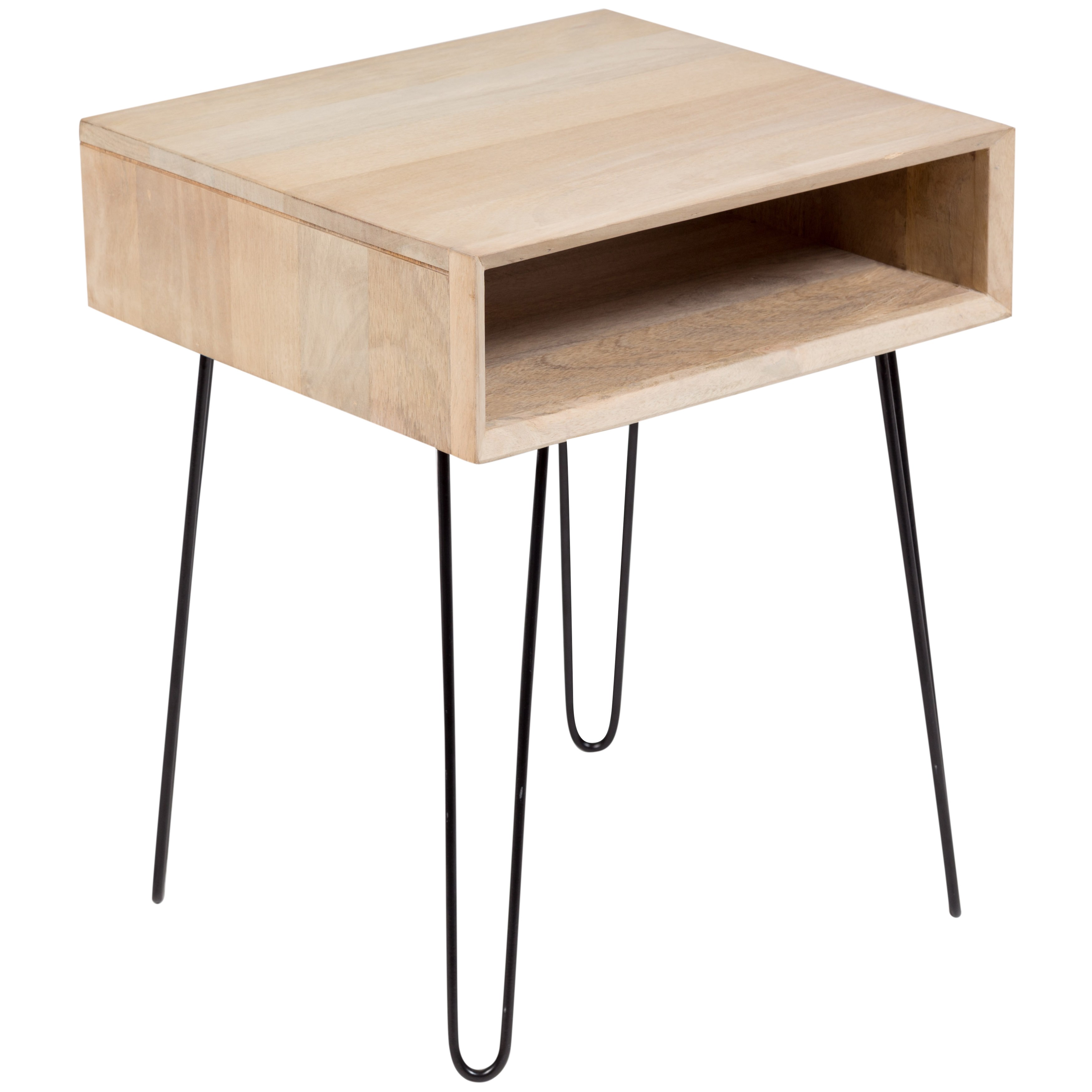 handmade wanderloot graphik mango wood end table with hairpin legs room essentials accent free shipping today seating for small spaces entryway chest mid century modern furniture