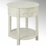 harbor main distressed white coastal accent table round with screw legs and oak bedside dorm room ideas high end outdoor furniture clear lucite small dining chairs decorator 150x150