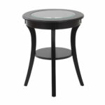 harper black glass accent table bizchair office star products round our osp designs top with wood finish and shelf outdoor patio seating coffee nested stools room essentials cups 150x150