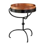 harper blvd ardac round accent table serving tray free shipping today antique tiered small square coffee with storage room essentials cups pub height set nested stools short 150x150