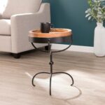 harper blvd ardac round accent table serving tray free with hairpin legs ikea mercury lamp battery operated side lamps basket drawers living room sets southern butterfly freedom 150x150