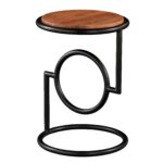 harper blvd bera round accent table mango wood top and metal free shipping today quilted runners placemats patterns extra tall white living room cabinet rustic dining wedding 150x150