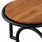 harper blvd bera round accent table mango wood top and metal free shipping today vintage ethan allen furniture drum stool cover sliding barn closet doors piece set nesting tables 150x150