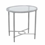 harper blvd quaker metal glass oval side table silver round wood and accent kitchen dining farnichar tray top end hardwood door threshold wedding tablecloths furniture for the 150x150