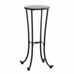 hawthorne ave accent table hammered black metal with tempered glass top hover zoom lucite brass coffee off white end tables furniture mint green corner target living room homebase 150x150