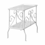 hawthorne ave accent table white metal with tempered glass top hover zoom linen runner target toulon extra tall lamps watchers the wall windham gold marble furniture companies 150x150