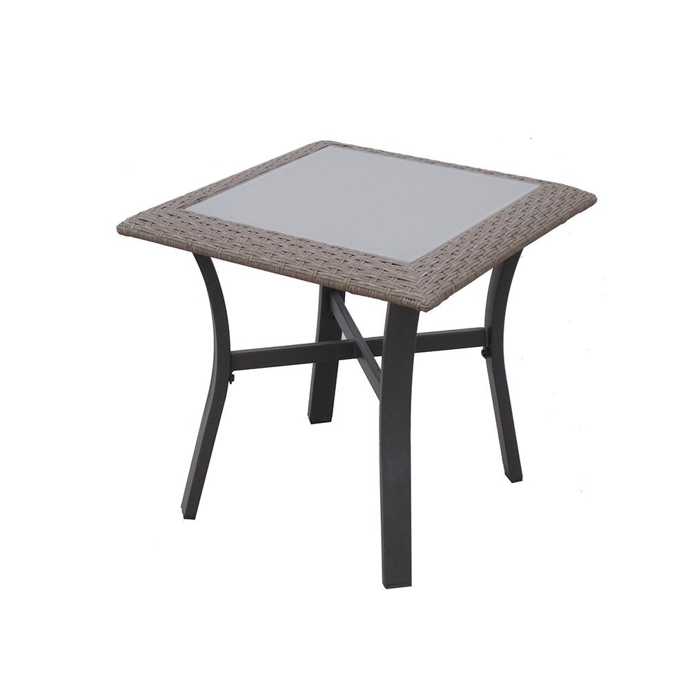 heatherstone metal patio side table threshold target tables hampton bay corranade outdoor accent mosaic rugs drink glass tops for wood furniture battery operated lamp modern piece