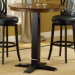 high end pub tables bar height dining table sets with chairs dynamicdesign wood bistropubtable browncherryblack hillsdalefurniture counter accent dynamic design bistro brown 150x150