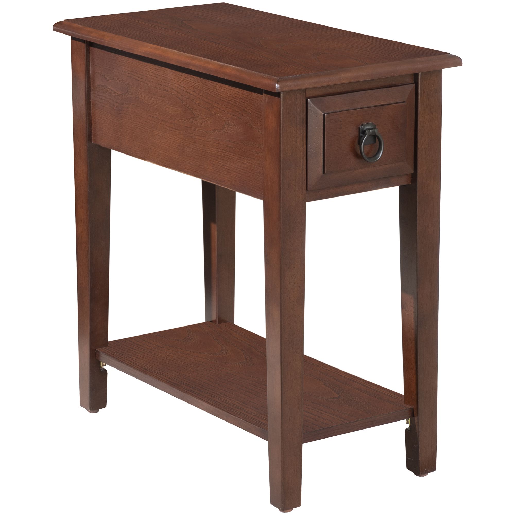 homcom modern tier acacia wood end table side desk with drawer accent dark coffee aosom round pine pottery barn display leaf hampton bay spring haven gold legs patio loveseat