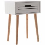 homcom wood mid century modern end table night stand room essentials stacking accent with storage drawer white kitchen dining best home decor ping websites patio furniture 150x150