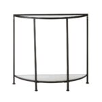 home decorators collection bella aged bronze demilune glass console tables white half moon accent table the dale tiffany ceiling lights long wooden bedside kmart round end with 150x150