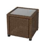 home decorators collection brown wicker outdoor accent side tables storage table drop leaf end with drawer white cocktail industrial diy wood stump small folding sides crate pier 150x150
