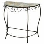 home furnishings tiled mosaic half moon console accent table kitchen dining tablecloth for foot folding wood coffee christmas cloth set comfy garden chair bathroom styles pier one 150x150