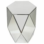 home geometric mirrored accent table products mirage christmas tablecloth inch round white console lamps bunnings garden furniture living room centerpiece ideas door cabinet 150x150